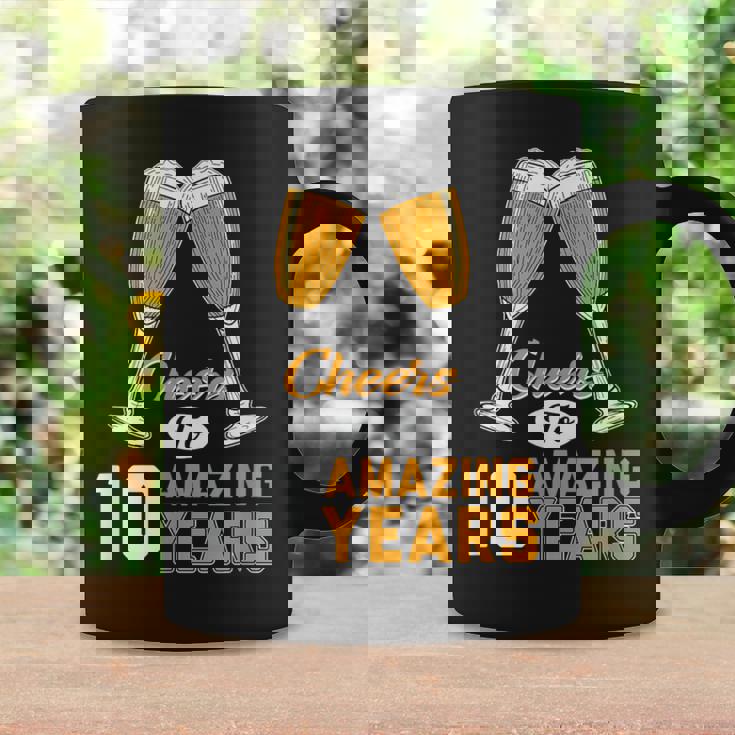 結婚10周年記念ギフト Cheers Amazing Years Married コーヒーマグ ギフトのアイデア