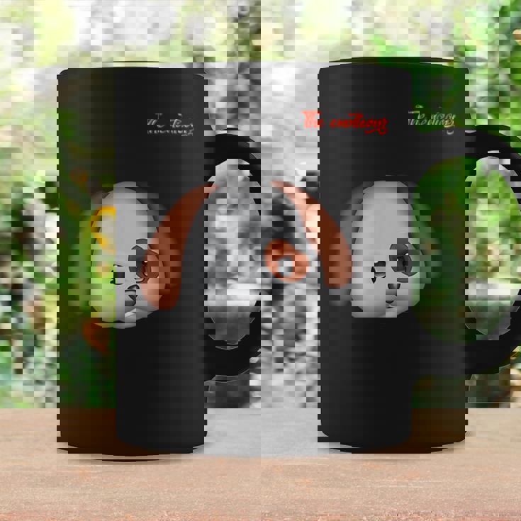 絵文字しかめっ面の怒った犬の顔 コーヒーマグ ギフトのアイデア