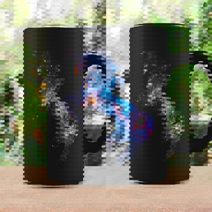 美的シルエット 夢のような宇宙 銀河 ユニコーン コーヒーマグ ギフトのアイデア
