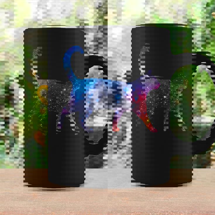 美的シルエット 星 宇宙 銀河 猫 コーヒーマグ ギフトのアイデア