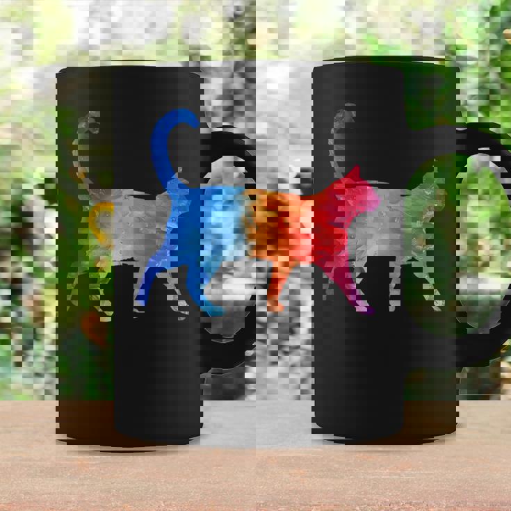 美的シルエット芸術的水彩猫 コーヒーマグ ギフトのアイデア
