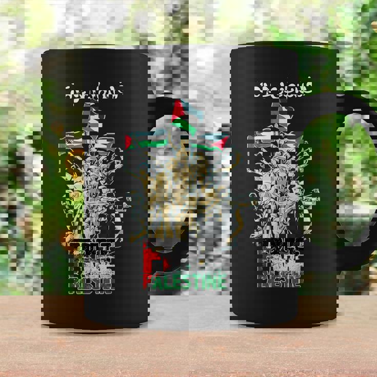 自由パレスチナガザパレスチナ国旗 アラビア語 コーヒーマグ ギフトのアイデア