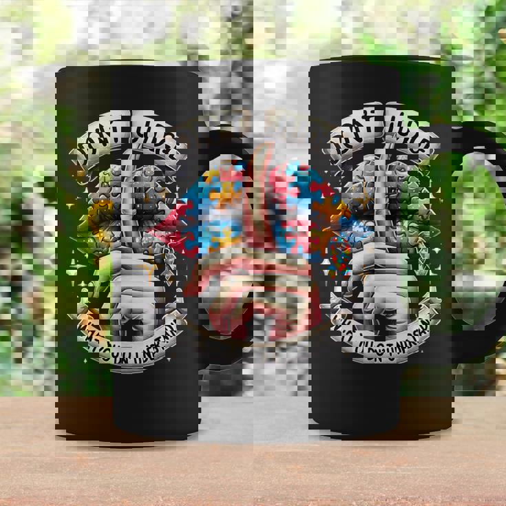 自閉症啓発唇を理解していないことを判断しないでください コーヒーマグ ギフトのアイデア