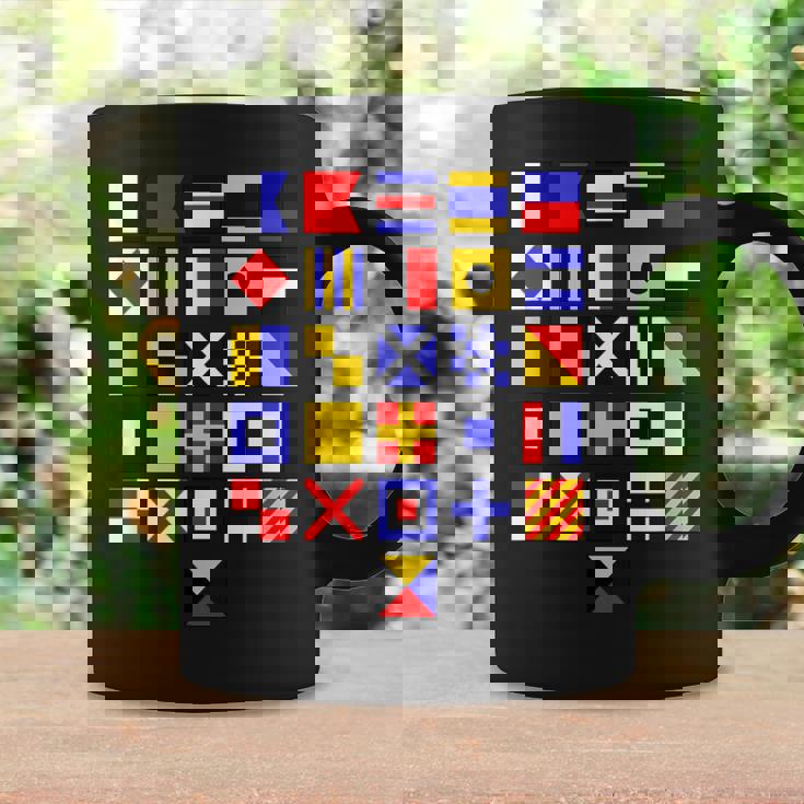 航海旗 アルファベット 国際海上信号旗 コーヒーマグ ギフトのアイデア
