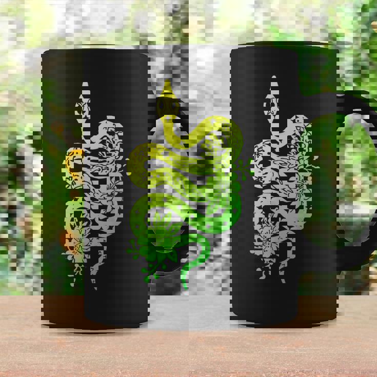 蛇 蛇 花 動物園 日帰り旅行 男性 女性 キッズ コーヒーマグ ギフトのアイデア