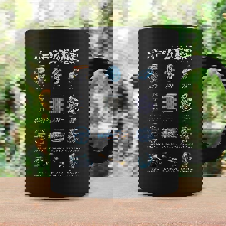 車 面白いtシャツ パーツの種類 自動車 おもしろ ネタ 文字入り 大人 メンズ おもしろグッズ 車いじり コーヒーマグ ギフトのアイデア