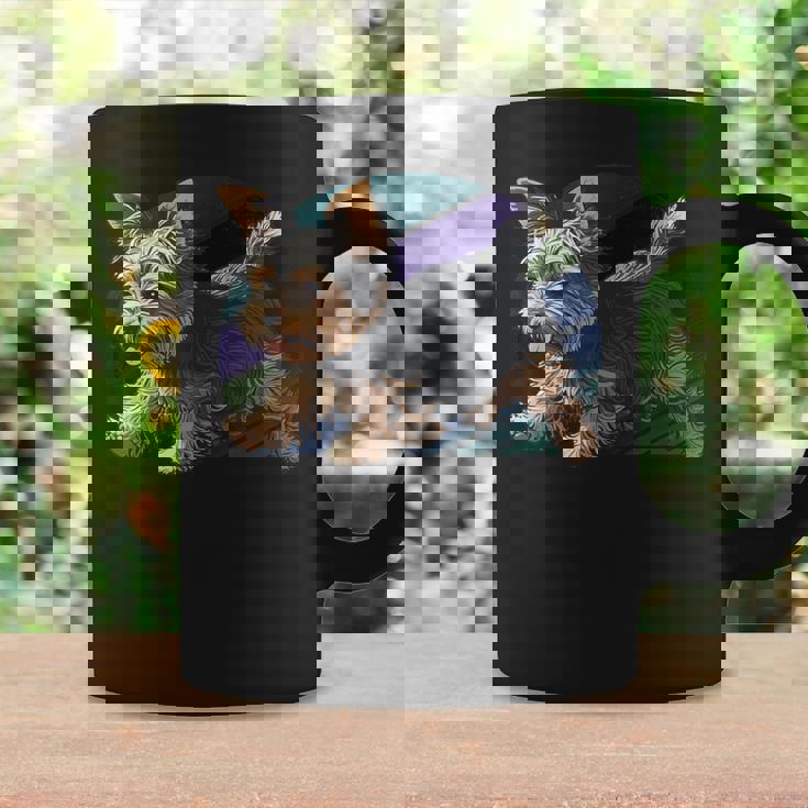 遊び心のあるヨークシャーテリア犬 ポップアート 誇り高きヨーキーオーナーズ コーヒーマグ ギフトのアイデア