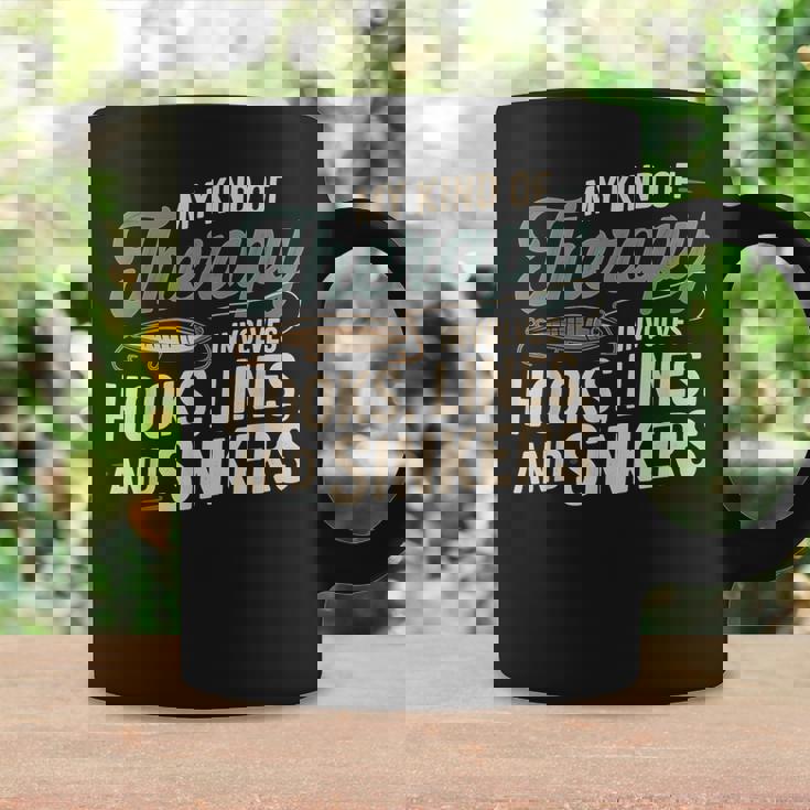 釣り My Kind Of Therapy フック ライン シンカー おもしろいことわざ コーヒーマグ ギフトのアイデア