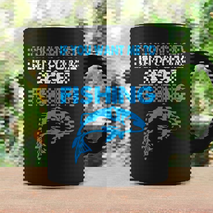 釣りについての話を聞いてほしい場合のグラフィック コーヒーマグ ギフトのアイデア