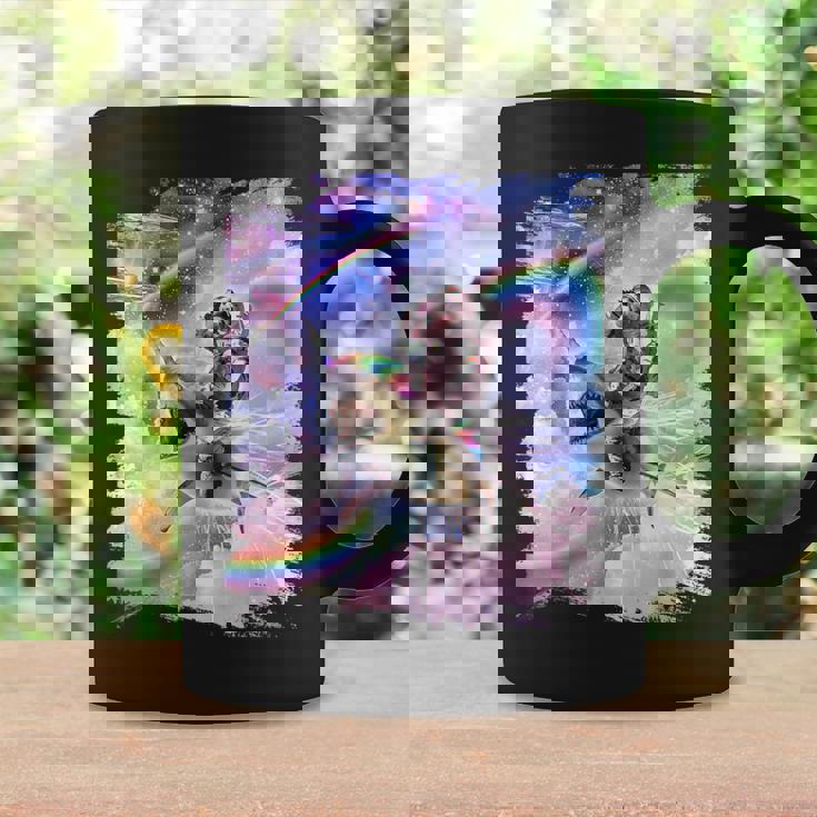 銀河 宇宙飛行士 猫 乗馬 虹 シャーク コーヒーマグ ギフトのアイデア