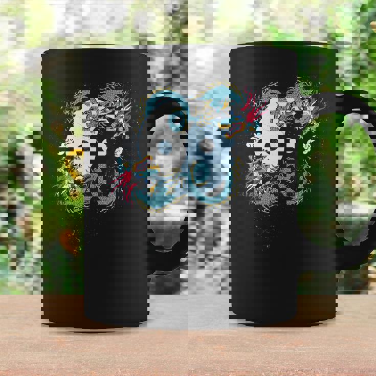 陰陽 太極竜デザイン 瞑想用 太極拳 コーヒーマグ ギフトのアイデア