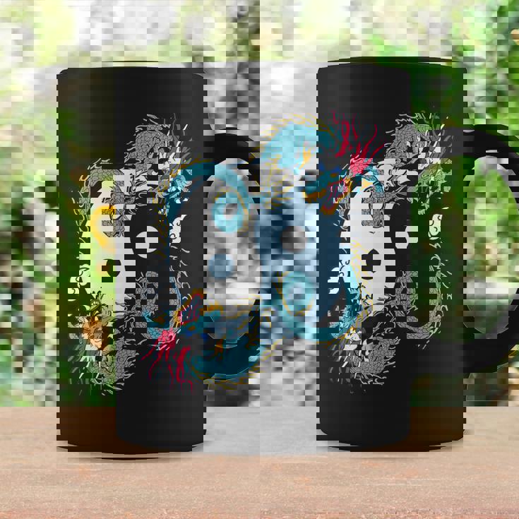 陰陽太極拳ドラゴンデザイン 瞑想用 太極拳 コーヒーマグ ギフトのアイデア