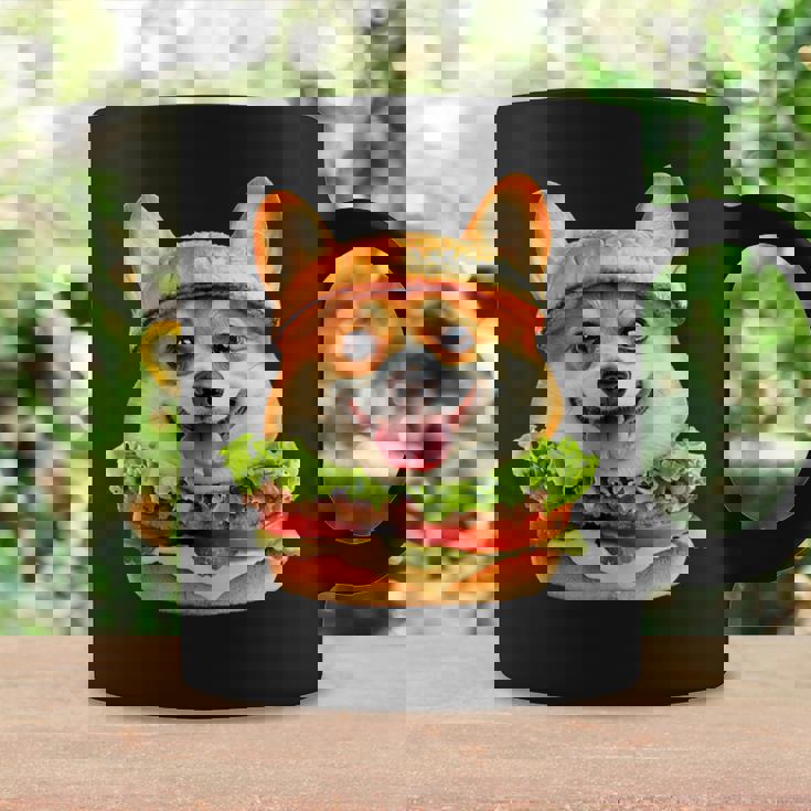 面白いtシャツ コーギー 犬 ハンバーガー メンズ 犬好き グッズ かわいい おもしろ 面白い 服 ネタ コーヒーマグ ギフトのアイデア