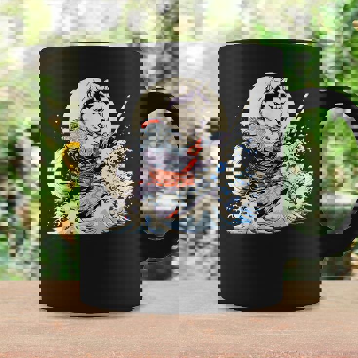 面白いtシャツ シベリアンハスキー 浮世絵 イヌ わんこ メンズ 犬好き グッズ おもしろ 面白い 服 ネタ コーヒーマグ ギフトのアイデア