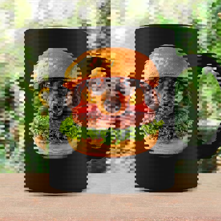 面白いtシャツ ダックスフンド 犬 ハンバーガー メンズ グッズ かわいい おもしろ 面白い 服 ネタ コーヒーマグ ギフトのアイデア