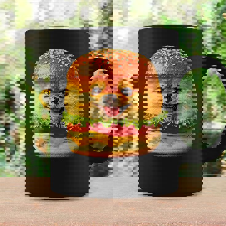 面白いtシャツ ポメラニアン 犬 ハンバーガー メンズ 犬好き グッズ かわいい おもしろ 面白い 服 ネタ コーヒーマグ ギフトのアイデア