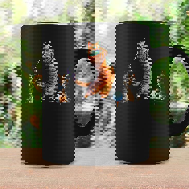 面白いtシャツ 猫 ネコ ゴルフ にゃんこ メンズ 猫好き グッズ かわいい おもしろ 面白い 服 ネタ コーヒーマグ ギフトのアイデア