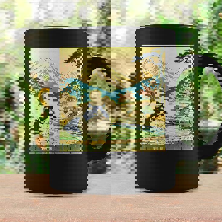 面白いtシャツ 猫 ネコ 温泉 メンズ 猫好き グッズ おもしろ 面白い 服 ネタ 猫の下僕 浮世絵 コーヒーマグ ギフトのアイデア