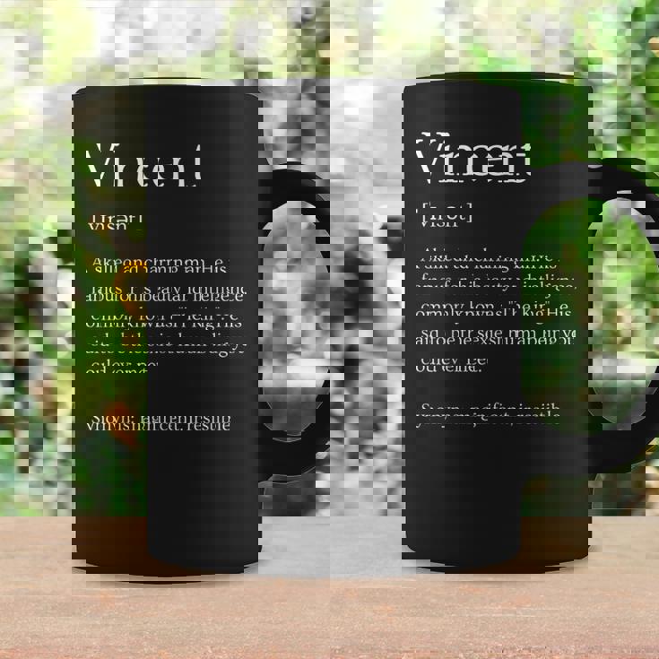 メンズ 面白いvincentの名前の意味 -Incent パーソナライズされた名前 コーヒーマグ ギフトのアイデア