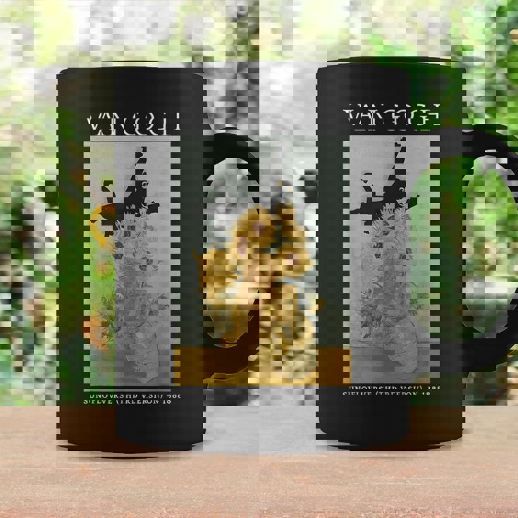 面白いゴッホ ひまわり 猫 ミーム ゴッホ アートグラフィック コーヒーマグ ギフトのアイデア