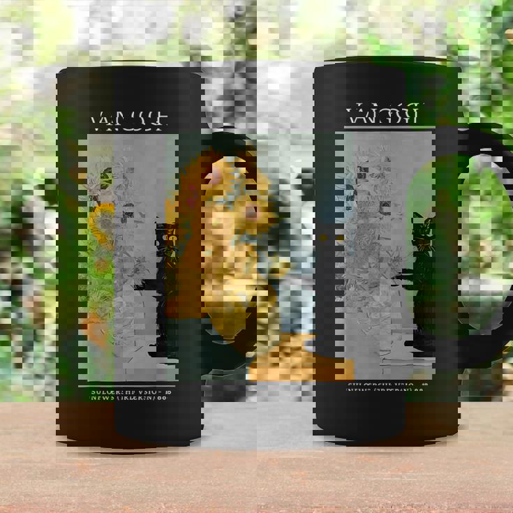 面白いゴッホ ひまわり 猫 ミーム ゴッホ アート コーヒーマグ ギフトのアイデア