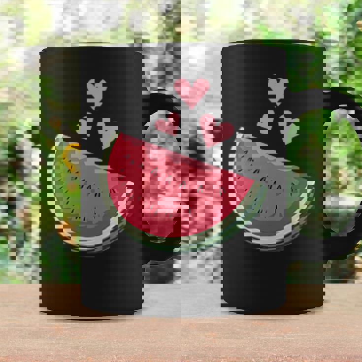 面白いスイカ ハワイアンビーチバケーション ラブスイカ コーヒーマグ ギフトのアイデア