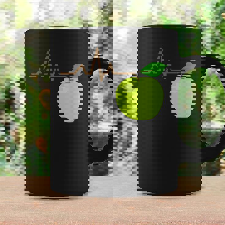 面白いハートビートekgアップルフルーツフルーツアップルギフト コーヒーマグ ギフトのアイデア