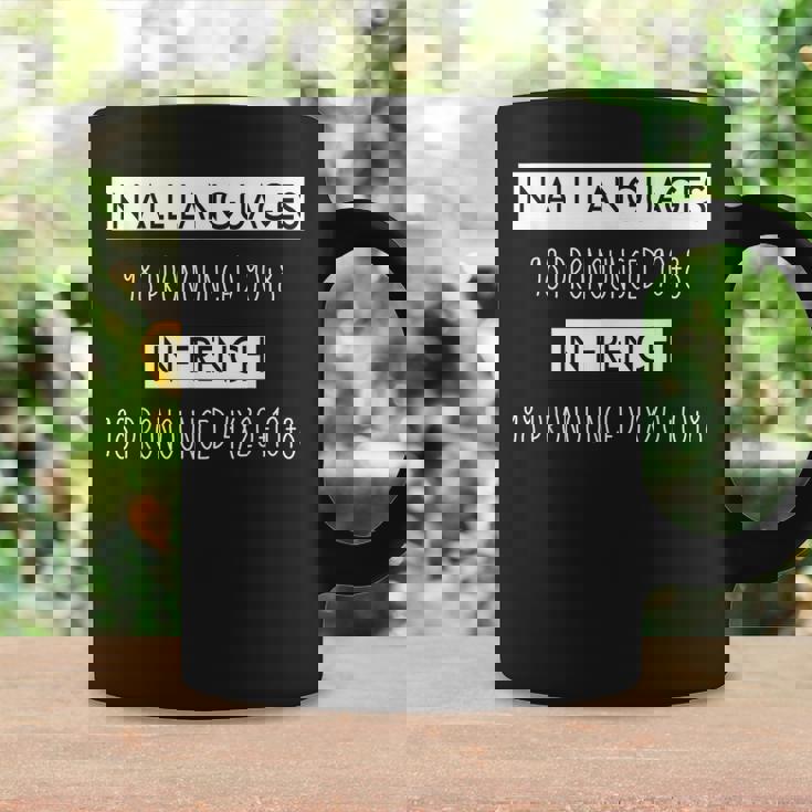 面白いフランス語 数字の発音 フランス語を学ぶギフト コーヒーマグ ギフトのアイデア