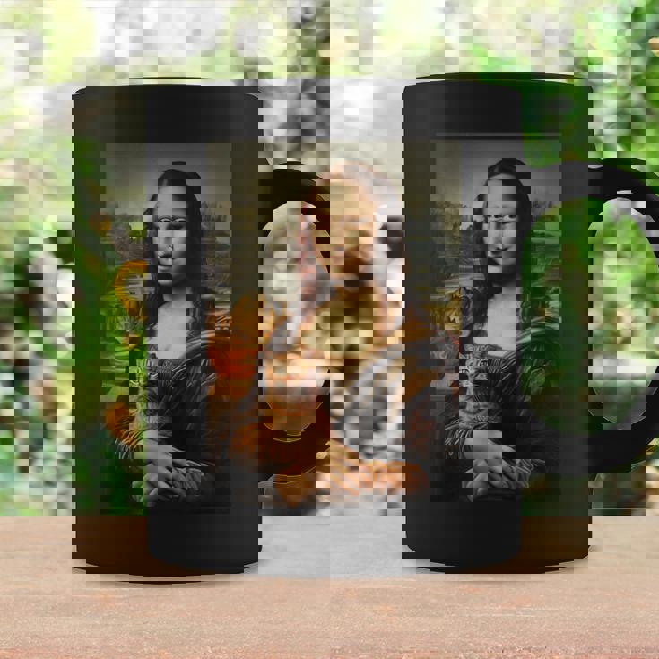 面白い猫 モナリザ 絵画 アート ママ お父さん コーヒーマグ ギフトのアイデア