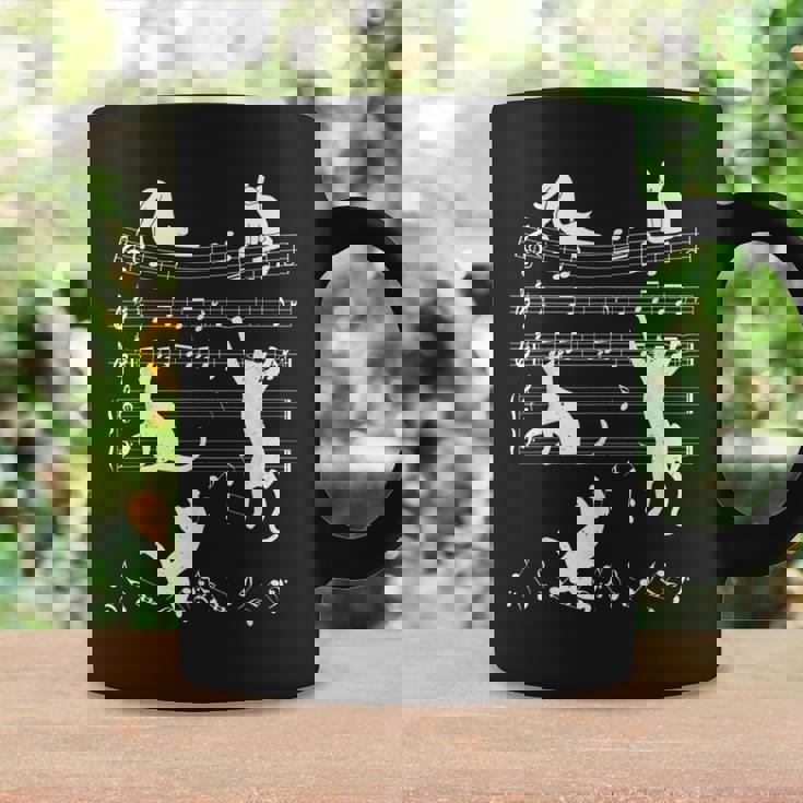 音楽好きな人 ピアノ猫 音符で演奏 ミュージシャン コーヒーマグ ギフトのアイデア