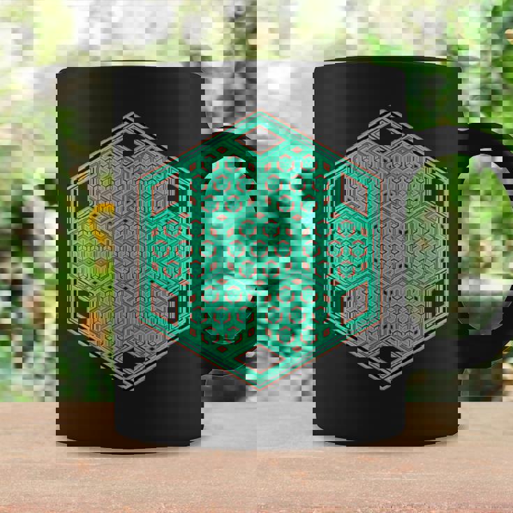 音楽祭 サイケデリックパターン テクノ トランス レイブ ゴア コーヒーマグ ギフトのアイデア