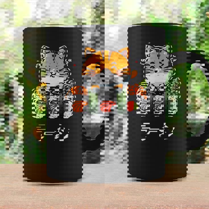 食べ物好きのためのかわいい日本のかわいい猫寿司 コーヒーマグ ギフトのアイデア