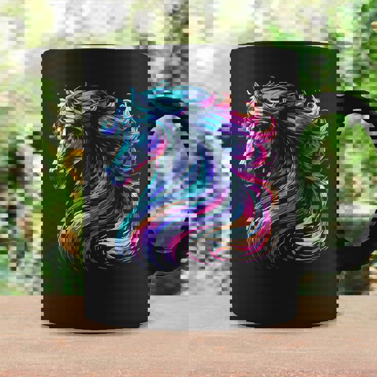 馬愛好家のための鮮やかな馬のファンタジー コーヒーマグ ギフトのアイデア