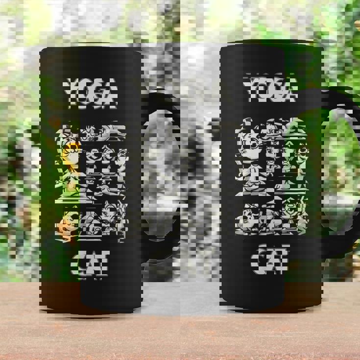 魅力的な禅猫のポーズ 気まぐれな猫ヨガ コーヒーマグ ギフトのアイデア