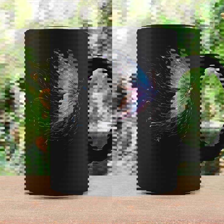 魔法の蝶 神秘的な蝶 銀河 星 コーヒーマグ ギフトのアイデア