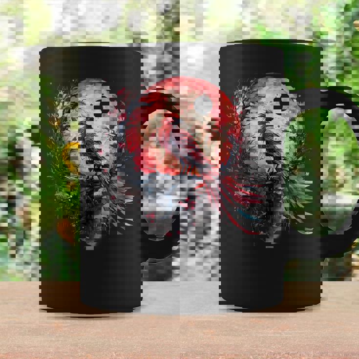 鳳凰 月 火 鳳凰 鳥 桜 木 神話 鳥 コーヒーマグ ギフトのアイデア