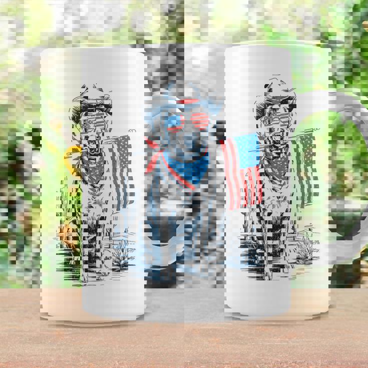 4Th Of July Patriotic Labrador Retriever Cowboy Dog Usa Flag Coffee Mug Gifts ideas