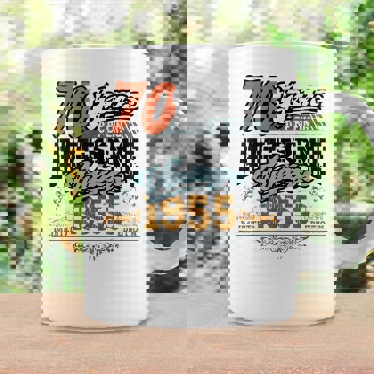 70歳の誕生日 ヴィンテージ 1955 70 Years Of Being Awesome レトロ コーヒーマグ ギフトのアイデア