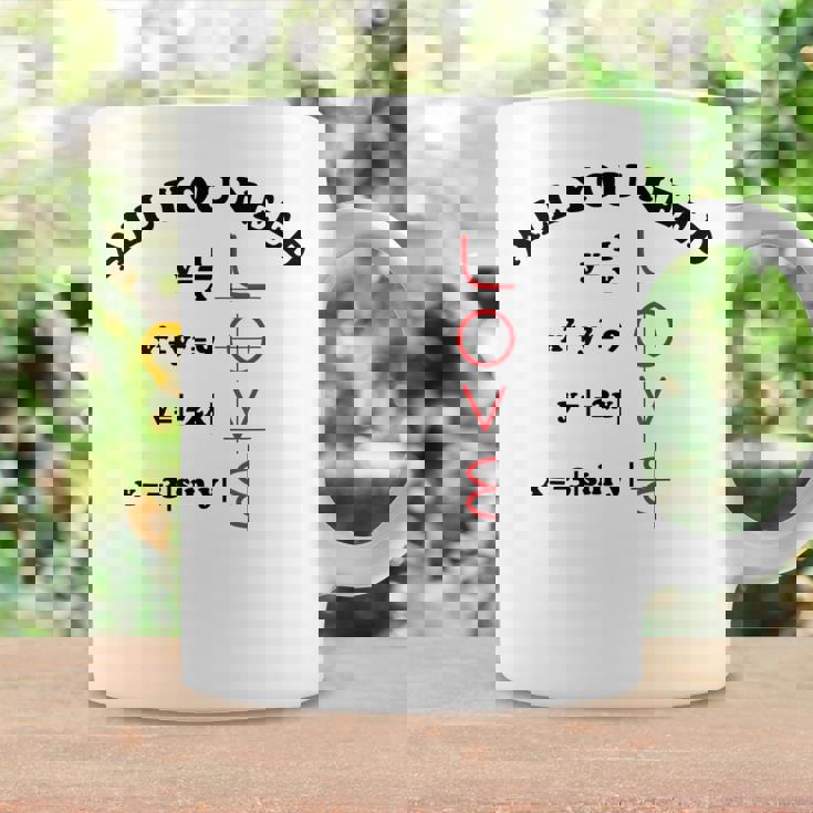 All You Need Is Love 数学グラフ方程式 黒文字 コーヒーマグ ギフトのアイデア