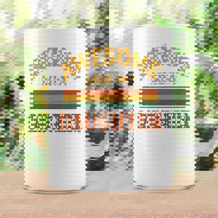 Awesome Like My Daughter レトロ親子絆ファミリー誇り娘 コーヒーマグ ギフトのアイデア