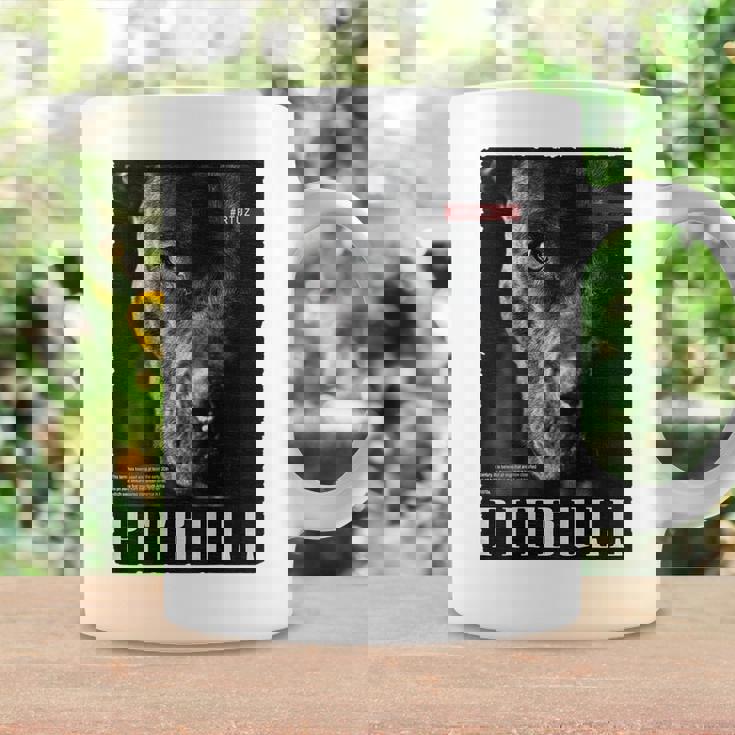 Backprint 野生の犬ピットブルテリアのポートレートブルドッグのバックプリントピットブル コーヒーマグ ギフトのアイデア