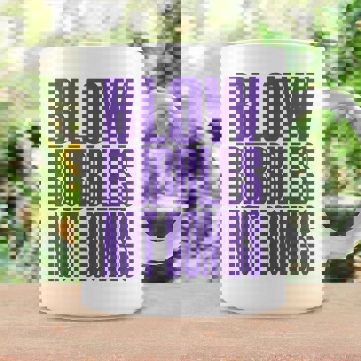 Big Print スローガン Blow Bubbles Not Bombs Rave Classic コーヒーマグ ギフトのアイデア