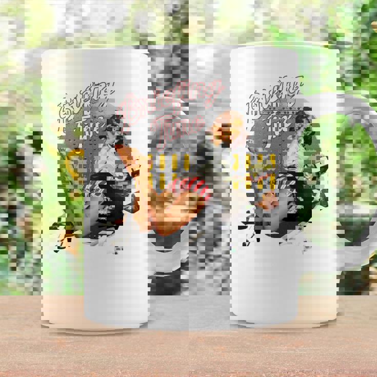 Briefing Time クラシックなボンバーノーズアートスタイル 長袖tシャツ コーヒーマグ ギフトのアイデア