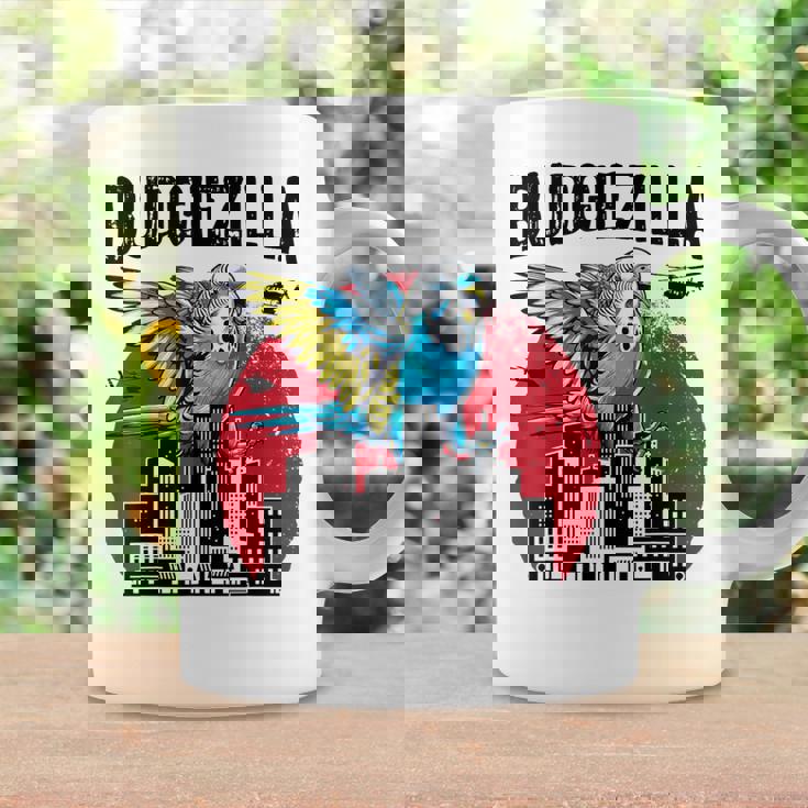 Budgiezilla 面白いインコ セキセイインコ セキセイインコ セキセイインコ 鳥好き コーヒーマグ ギフトのアイデア