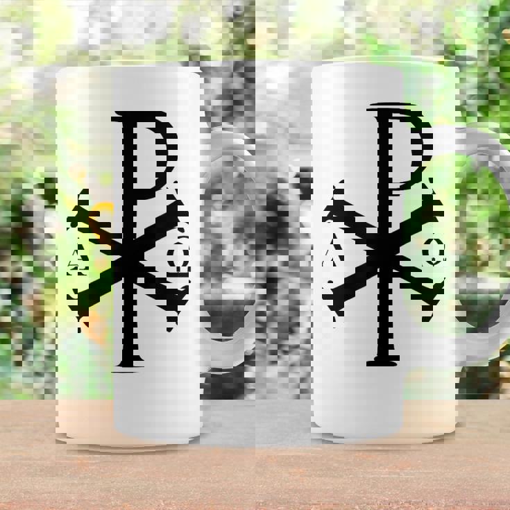 Chi Rho クリスチャン ゴッド アルファ オメガ イエスキリスト キリスト教 コーヒーマグ ギフトのアイデア