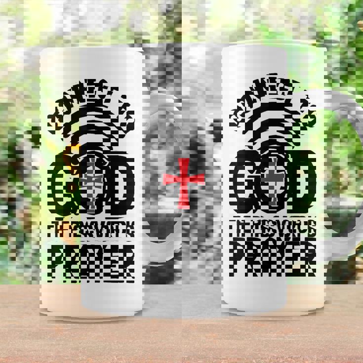 Connect To God The Password Is Prayer Jesus Christian Faith。 コーヒーマグ ギフトのアイデア