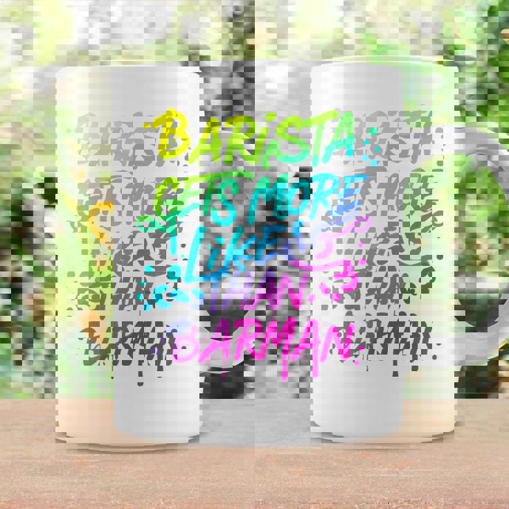 Cool Barista Gets More Likes Than Barman、バリスタ、バーマンより 長袖tシャツ コーヒーマグ ギフトのアイデア