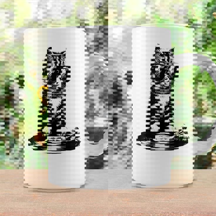 Cool Dj Cat ビニールレコード愛好家 コーヒーマグ ギフトのアイデア