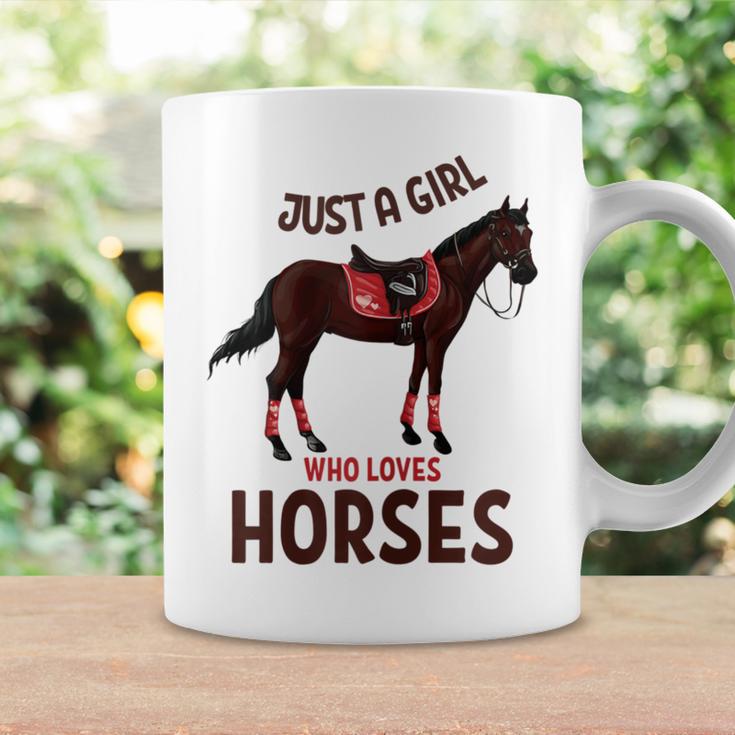 Cuidado Con Los Caballos Juts Una Chica Que Ama A Los Caballos Taza de café Ideas de regalos