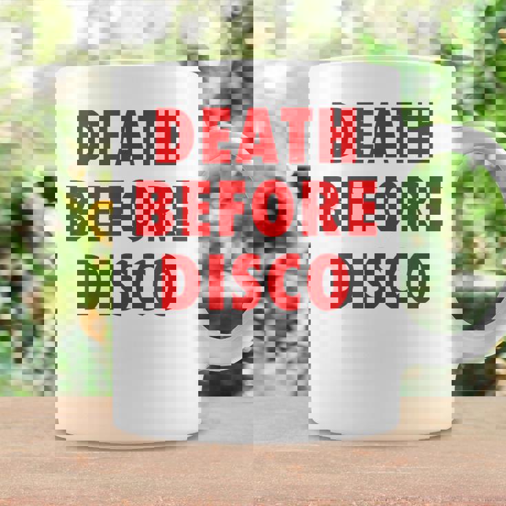 Death Before Disco Inspired メンズ レディース 80年代レトロ コーヒーマグ ギフトのアイデア